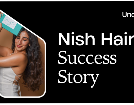 Parul Gulati, founder of Nish Hair, posing confidently